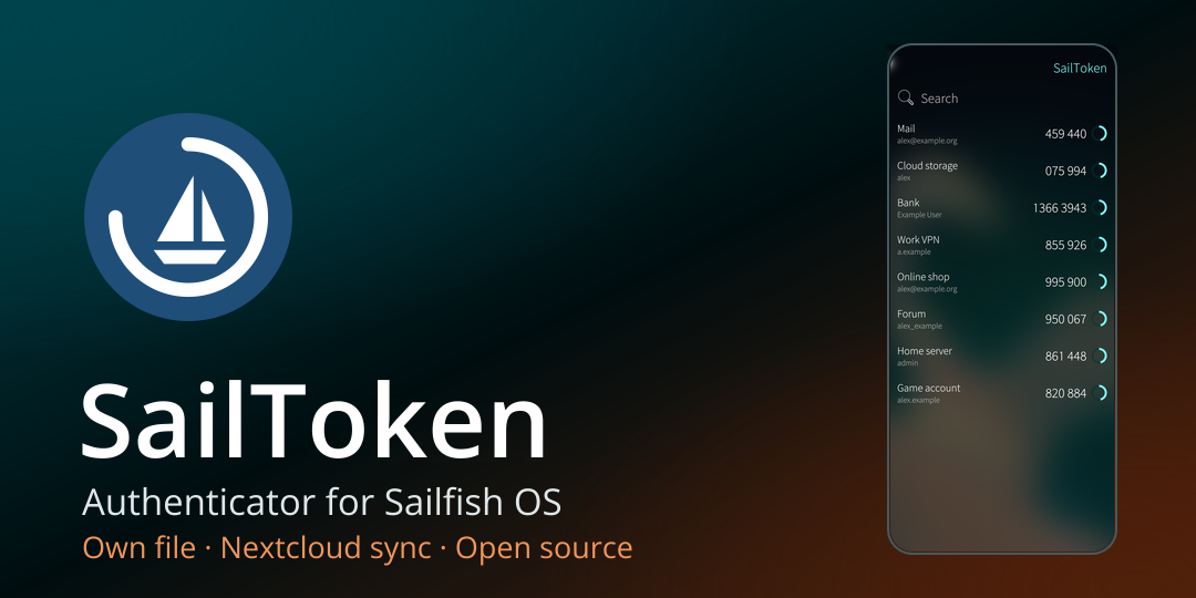 SailToken: authenticator for Sailfish OS